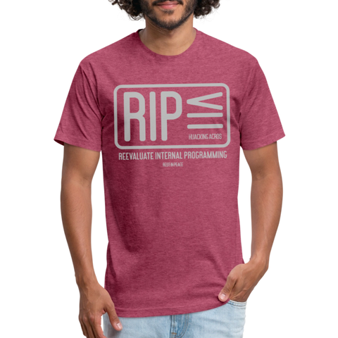 RIP Tee - heather burgundy