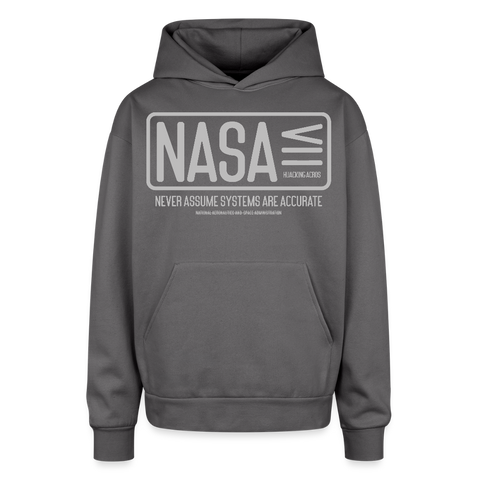 NASA Oversized Hoodie - graphite gray