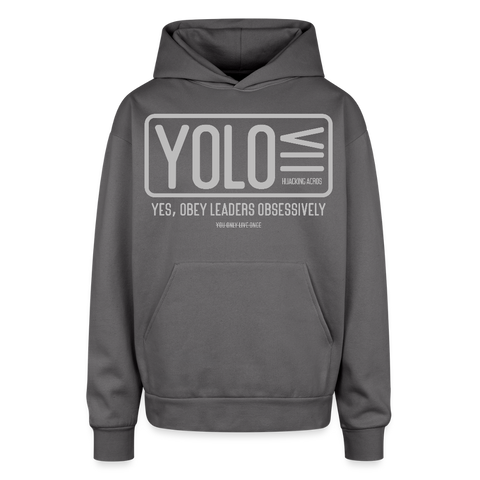 YOLO Oversized Hoodie - graphite gray