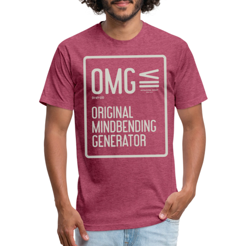 OMG V Neck - heather burgundy