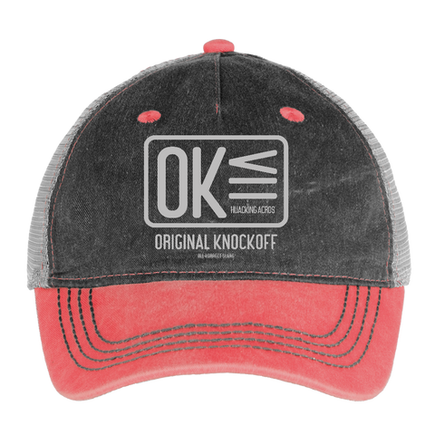 OK Hat - washed red / silver