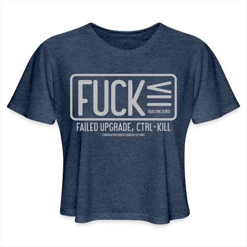 FUCK Tee (W) - heather navy