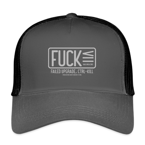 FUCK Vintage Hat - smoke grey/black