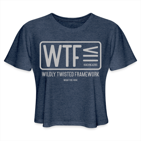 WTF Cropped (W) - heather navy