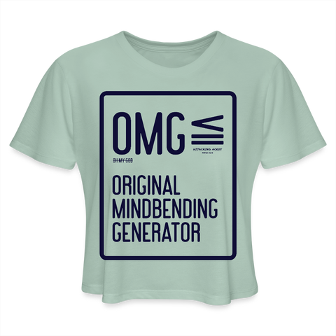 OMG Tee - dusty mint blue