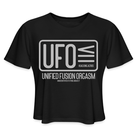 UFO Cropped T-Shirt - black