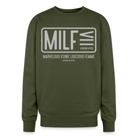 MILF Oversized Sweatshirt - olive green