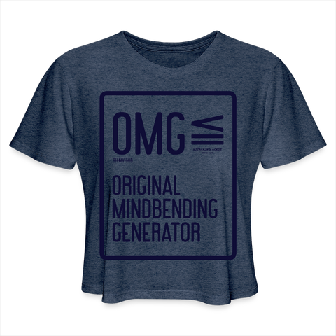 OMG Tee - heather navy