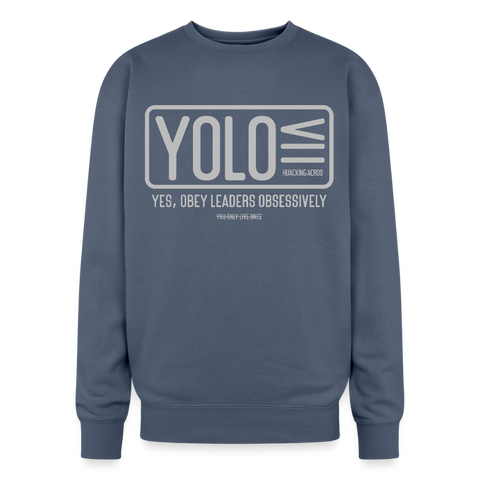 YOLO Oversized Sweatshirt - stone blue