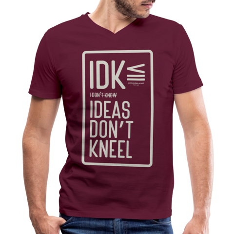IDK V Neck - maroon