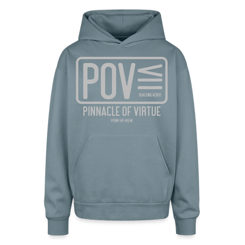 POV Oversized Hoodie - stone blue
