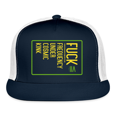 FUCK Truckers Hat - navy/white