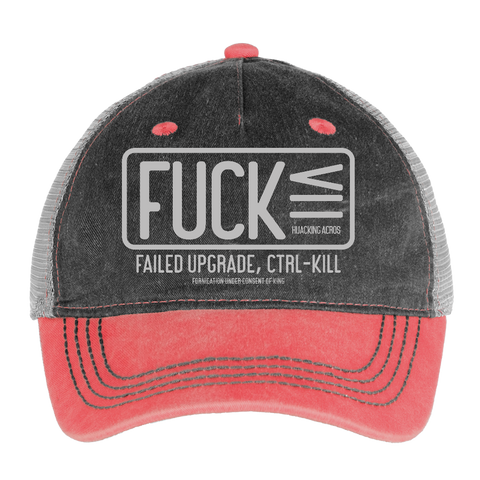 FUCK Vintage Hat - washed red / silver