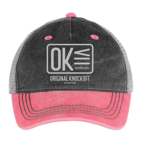 OK Hat - washed pink / silver