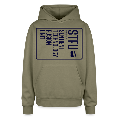 STFU Oversized Hoodie - olive