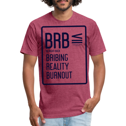 BRB Tee - heather burgundy