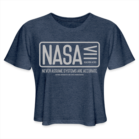NASA Tee - heather navy