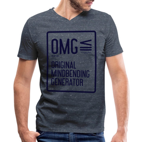 OMG V Neck - heather navy