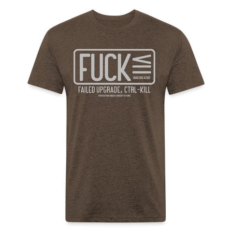 FUCK tee - heather espresso