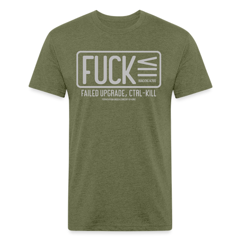 FUCK tee - heather military green