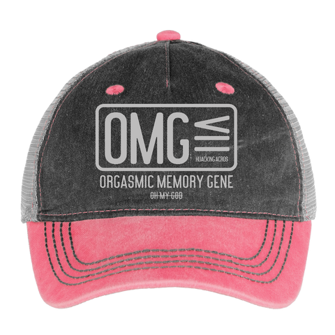 OMG Hat - washed pink / silver
