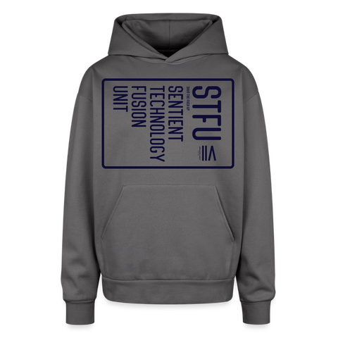 STFU Oversized Hoodie - graphite gray