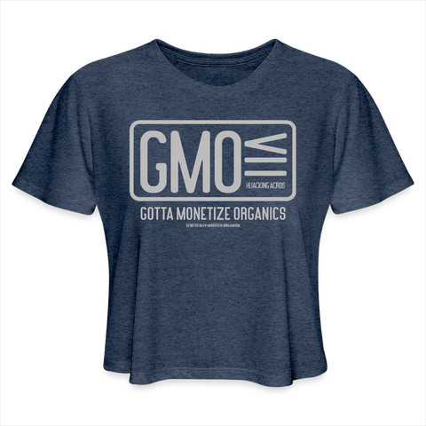 GMO Heavy Tee (W) - heather navy