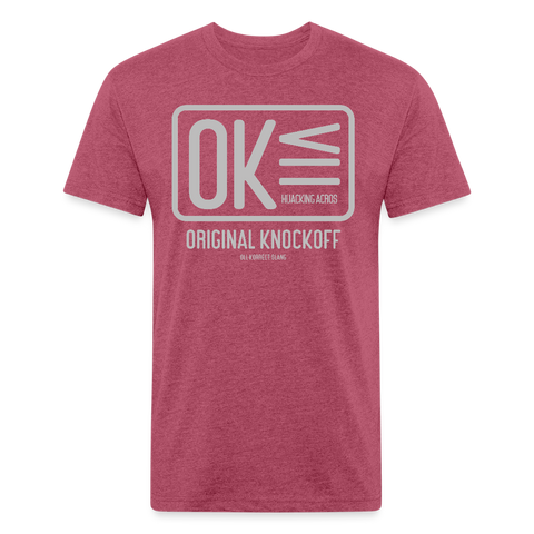 OK Tee - heather burgundy