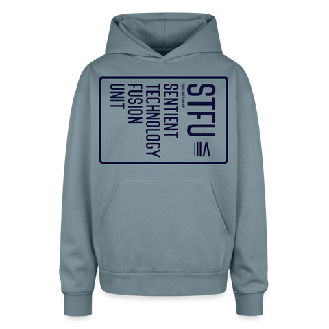 STFU Oversized Hoodie - stone blue