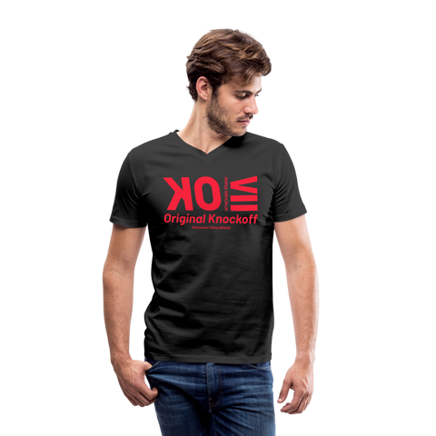 OK Red Acro V Neck - black