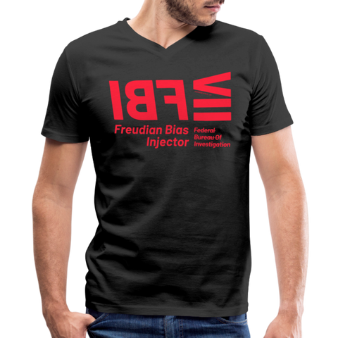 FBI Red Acro B&C V Neck - black