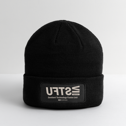 STFU Beige Acro Beanie - black