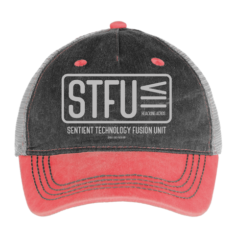 STFU Vintage Hat - washed red / silver