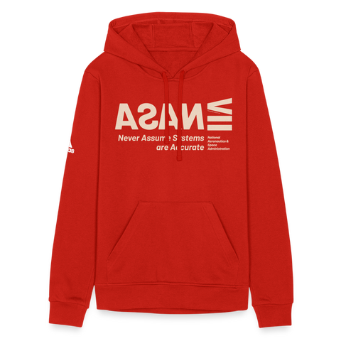 NASA Beige Acro Adidas Hoodie - red