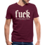 FUCK Beige Acro B&C V Neck - maroon