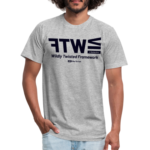 WTF Blue Acro B&C  Tee - heather gray