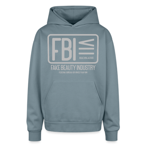 FBI Oversized Hoodie - stone blue