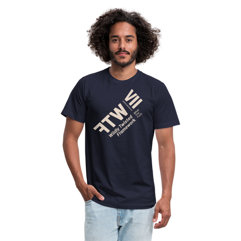 WTF Beige Acro Tshirt - navy