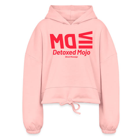 DM Red Acro Cropped Hoodie - light pink