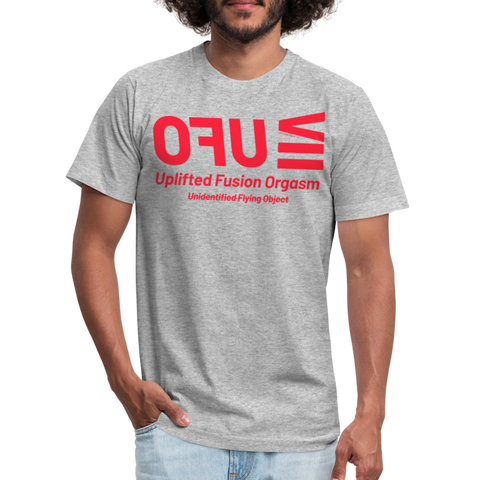 UFO Red Acro Tee - heather gray