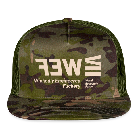 WEF Beige Acro Trucker Hat - MultiCam\green