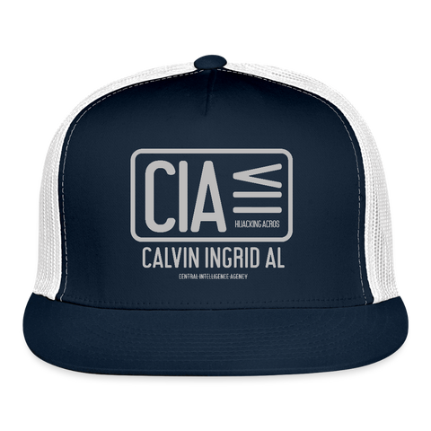 CIA Truckers Hat - navy/white