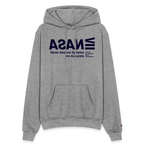 NASA Blue Acro Champion Hoodie - heather gray