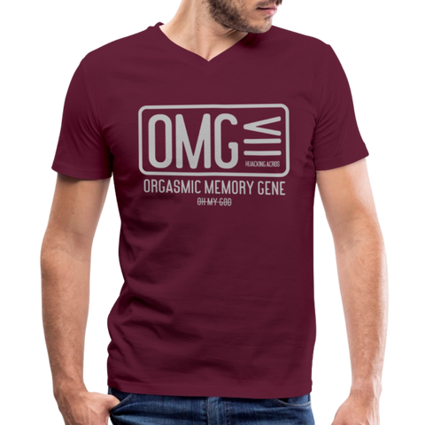 OMG V Neck - maroon