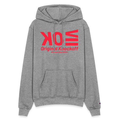 OK Red Acro Champion Hoodie - heather gray