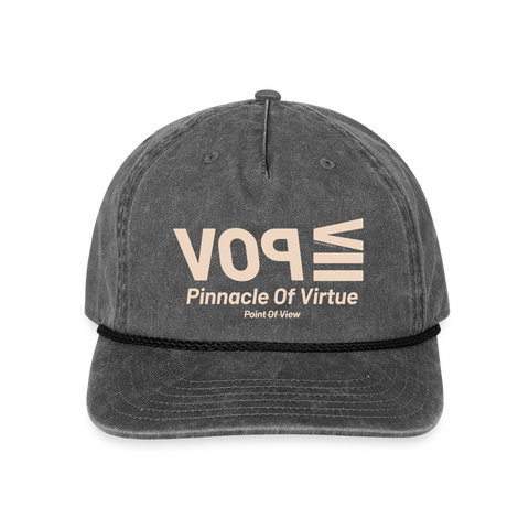 POV Beige Acro Hat - washed black