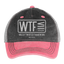 WTF Trucker Hat - washed pink / silver 