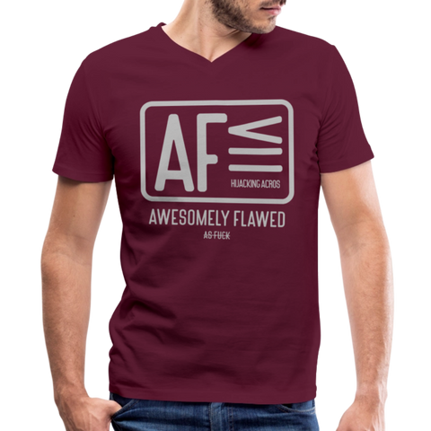 AF V Neck - maroon