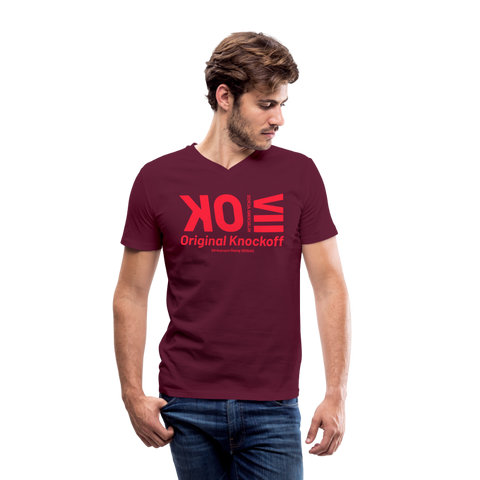 OK Red Acro V Neck - maroon