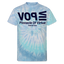 POV Beige Acro Tie Dye Tee - blue lagoon